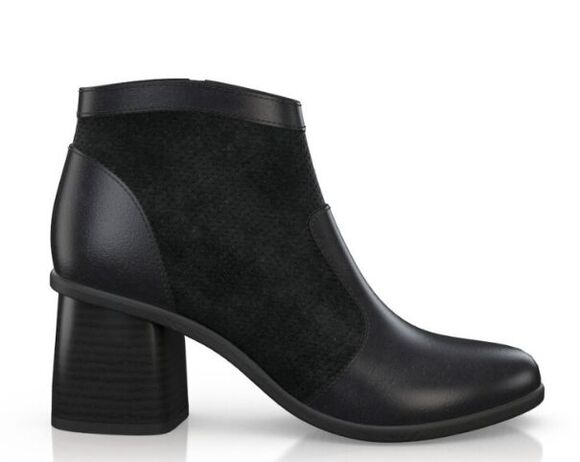 girotti Shoes - New Girotti Block Heel Booties 29433 Black Suede Leather Size 41 US 10